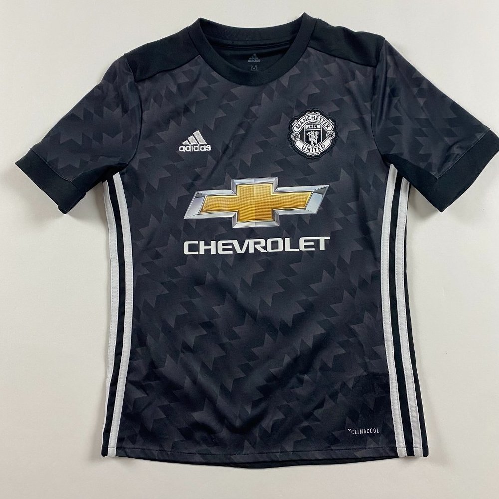 Adidas 2017 2018 Manchester United Jersey Youth Boys Medium Black Away